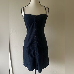 Abercrombie & Fitch vintage Navy Button-Front Mini Dress